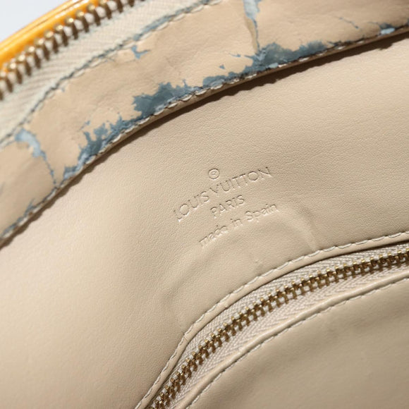 LOUIS VUITTON Monogram Vernis Houston Handtas Beige M91004 LV Auth 173330