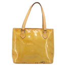 LOUIS VUITTON Monogram Vernis Houston Handtas Beige M91004 LV Auth 173330-13