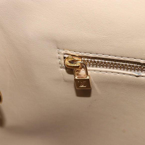 LOUIS VUITTON Monogram Vernis Houston Handtas Beige M91004 LV Auth 173330