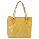LOUIS VUITTON Monogram Vernis Houston Handtas Beige M91004 LV Auth 173330-2