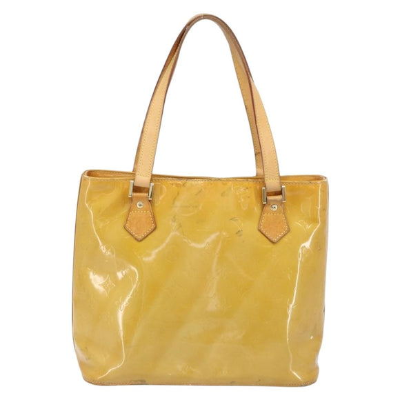 LOUIS VUITTON Monogram Vernis Houston Handtas Beige M91004 LV Auth 173330