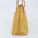 LOUIS VUITTON Monogram Vernis Houston Handtas Beige M91004 LV Auth 173330-4