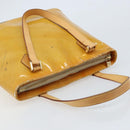 LOUIS VUITTON Monogram Vernis Houston Handtas Beige M91004 LV Auth 173330-6