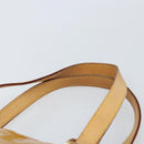 LOUIS VUITTON Monogram Vernis Houston Handtas Beige M91004 LV Auth 173330-14