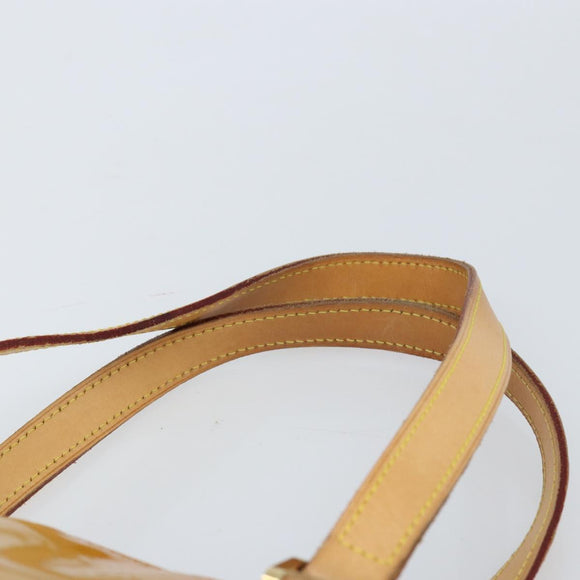 LOUIS VUITTON Monogram Vernis Houston Handtas Beige M91004 LV Auth 173330