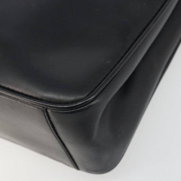 GUCCI Shoulder Bag Leather Black Gold 001 46 1641 Auth 173331