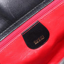 GUCCI Shoulder Bag Leather Black Gold 001 46 1641 Auth 173331-15
