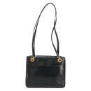 GUCCI Shoulder Bag Leather Black Gold 001 46 1641 Auth 173331-2
