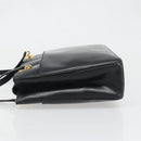 GUCCI Shoulder Bag Leather Black Gold 001 46 1641 Auth 173331-5