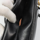 GUCCI Shoulder Bag Leather Black Gold 001 46 1641 Auth 173331-6