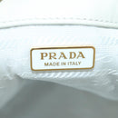 PRADA Hand Bag Fur White Gold Auth 173332SM-19