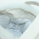 PRADA Hand Bag Fur White Gold Auth 173332SM-20