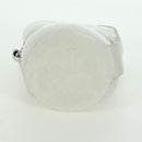 PRADA Hand Bag Fur White Gold Auth 173332SM-5