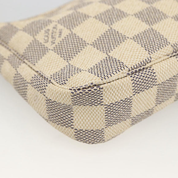 LOUIS VUITTON Damier Azur Pochette Accessoires Pouch N41207 LV Auth 173343A