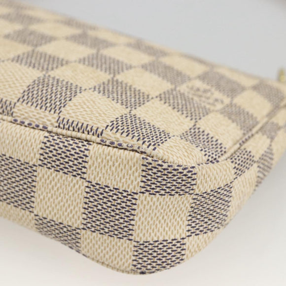 LOUIS VUITTON Damier Azur Pochette Accessoires Pouch N41207 LV Auth 173343A