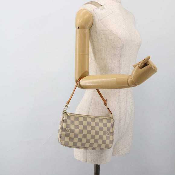 LOUIS VUITTON Damier Azur Pochette Accessoires Pouch N41207 LV Auth 173343A