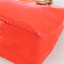 LOUIS VUITTON Monogram Vernis Fluo Reade PM Bag Pink Orange M91903 Auth 173366A-9