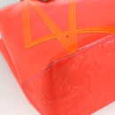 LOUIS VUITTON Monogram Vernis Fluo Reade PM Bag Pink Orange M91903 Auth 173366A-14