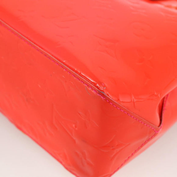 LOUIS VUITTON Monogram Vernis Fluo Reade PM Bag Pink Orange M91903 Auth 173366A
