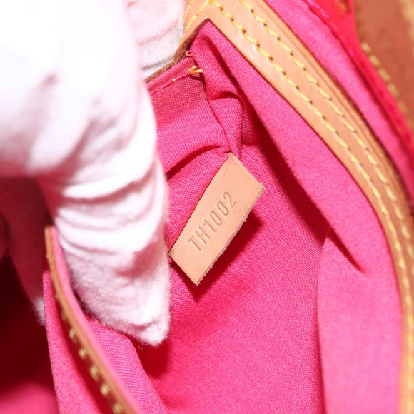 LOUIS VUITTON Monogram Vernis Fluo Reade PM Bag Pink Orange M91903 Auth 173366A