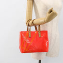 LOUIS VUITTON Monogram Vernis Fluo Reade PM Bag Pink Orange M91903 Auth 173366A-20