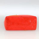 LOUIS VUITTON Monogram Vernis Fluo Reade PM Bag Pink Orange M91903 Auth 173366A-5