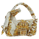 FENDI Zucca Canvas Fenderche VERSACE Mamma Baguette Bag White Auth 173367SAM-1