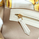 FENDI Zucca Canvas Fenderche VERSACE Mamma Baguette Bag White Auth 173367SAM-25