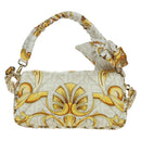 FENDI Zucca Canvas Fenderche VERSACE Mamma Baguette Bag White Auth 173367SAM-2