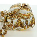 FENDI Zucca Canvas Fenderche VERSACE Mamma Baguette Bag White Auth 173367SAM-3