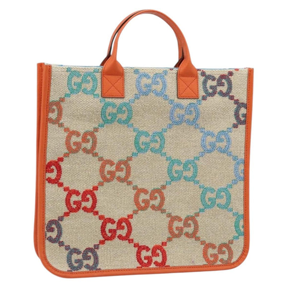 GUCCI Children's GG Canvas Hand Bag Beige 550763 Auth 173368M