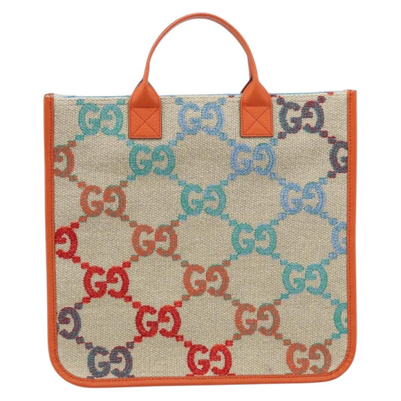 GUCCI Children's GG Canvas Hand Bag Beige 550763 Auth 173368M