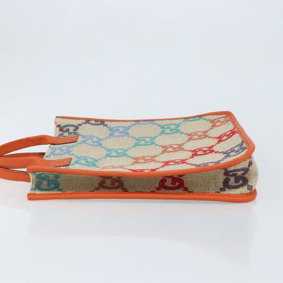 GUCCI Children's GG Canvas Hand Bag Beige 550763 Auth 173368M