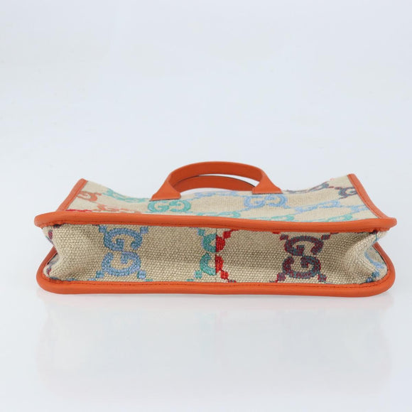 GUCCI Children's GG Canvas Hand Bag Beige 550763 Auth 173368M