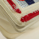 CHANEL Boy Chanel 28 Cuba Chain Sequin Bag Leather Gold CC Auth 173370SAM-9