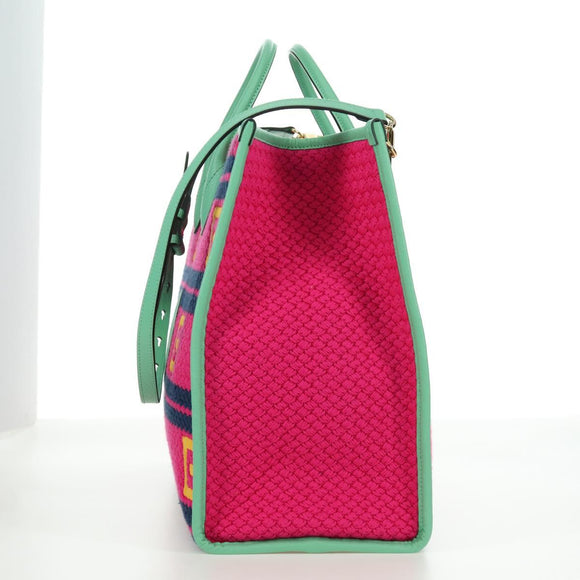 GUCCI Resort Collection Capri Bag Knitted Fabrics 2way 663709 Auth 173375SAM