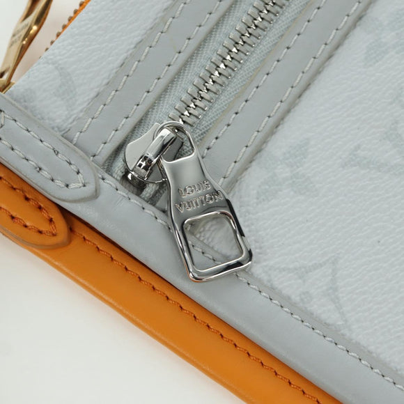 LOUIS VUITTON Monogram Flat Messenger Shoulder Bag Yellow M44640 Auth 173381SAM