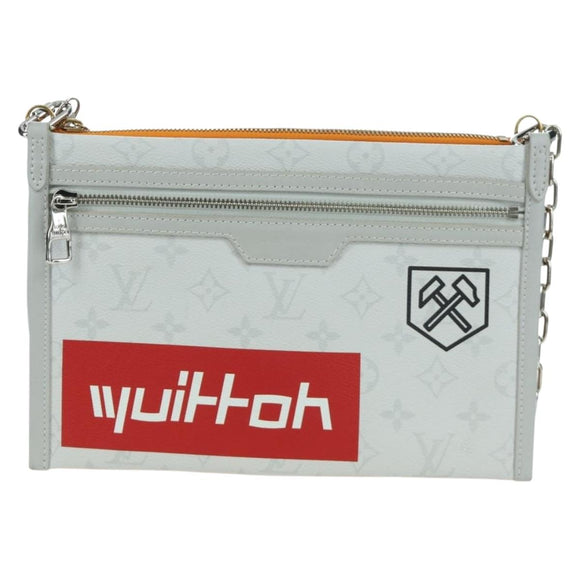 LOUIS VUITTON Monogram Flat Messenger Shoulder Bag Yellow M44640 Auth 173381SAM