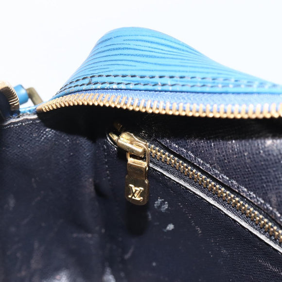 LOUIS VUITTON Epi Trocadero 23 Umhängetasche Blau M52305 LV Auth 173383