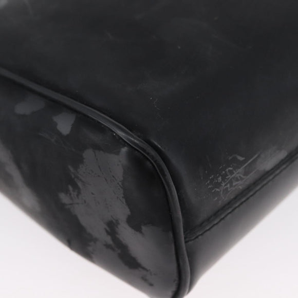 Salvatore Ferragamo Gancini Shoulder Bag Leather Black Silver Auth 173384