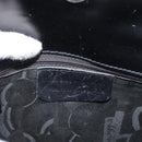 Salvatore Ferragamo Gancini Shoulder Bag Leather Black Silver Auth 173384-16