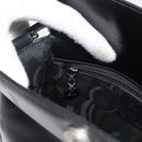 Salvatore Ferragamo Gancini Shoulder Bag Leather Black Silver Auth 173384-20
