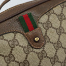 GUCCI GG Supreme Web Sherry Line Bag PVC Beige 007 58 6112 4002 Auth 173387-14