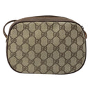 GUCCI GG Supreme Web Sherry Line Bag PVC Beige 007 58 6112 4002 Auth 173387-3