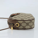 GUCCI GG Supreme Web Sherry Line Bag PVC Beige 007 58 6112 4002 Auth 173387-5