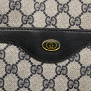 GUCCI GG Supreme Sherry Line Tote Bag PVC Navy Gold Red 39 02 003 Auth 173389-14