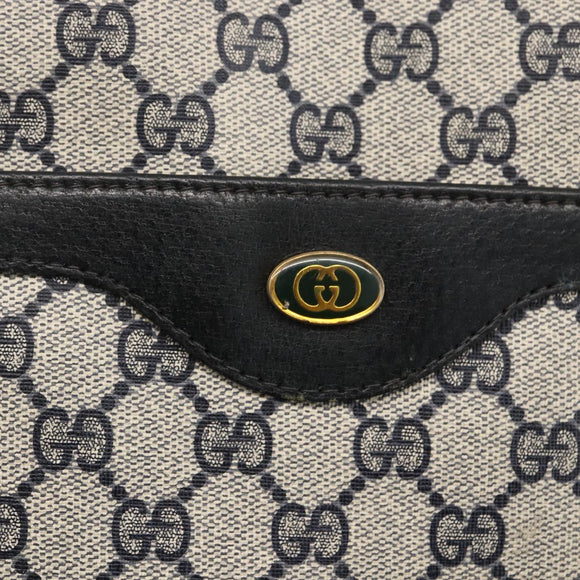 GUCCI GG Supreme Sherry Line Tote Bag PVC Navy Gold Red 39 02 003 Auth 173389