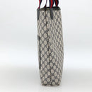 GUCCI GG Supreme Sherry Line Tote Bag PVC Navy Gold Red 39 02 003 Auth 173389-5
