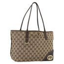 GUCCI GG Canvas Abbey Tote Bag Beige Gold 169946 Auth 173390-1