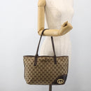 GUCCI GG Canvas Abbey Tote Bag Beige Gold 169946 Auth 173390-22